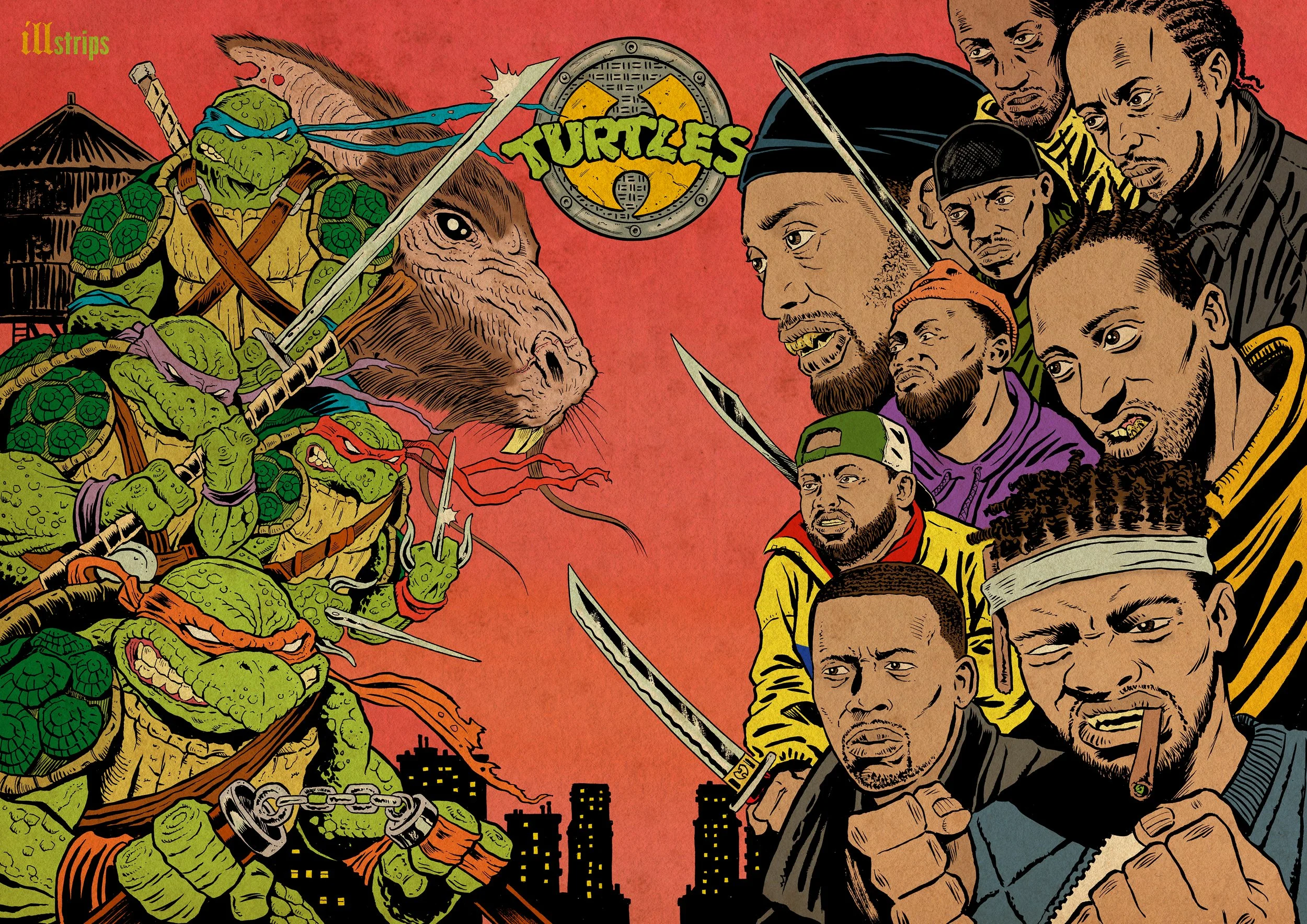 TMNT vs WU print — illstrips